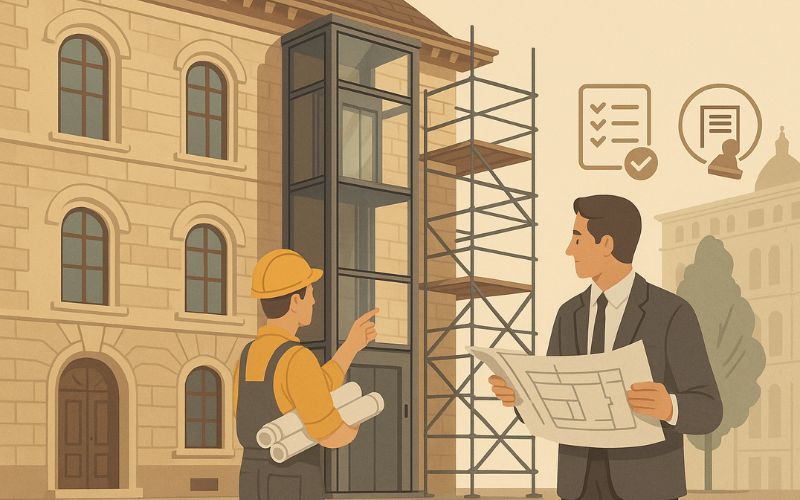 Installazione ascensore condominio storico: guida passo passo
